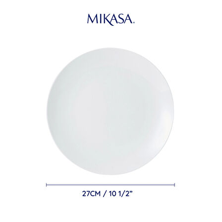 Mikasa MKCHDPLATEPK4 Chalk Porselen 4lü 27cm Yemek Tabağı Seti