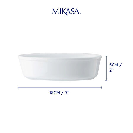 Mikasa MKCHPIEDISH Chalk Porselen 18cm Oval Servis Tabağı