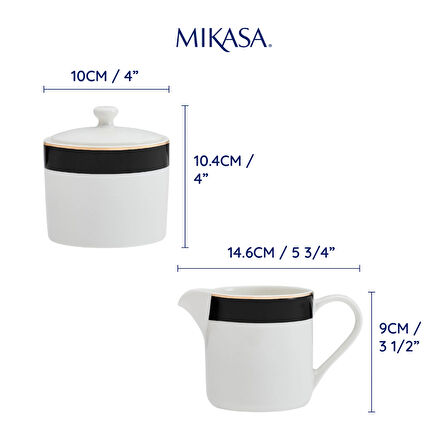 Mikasa MKLDSUGCRMSET Luxe Deco 2li Şeker & Krema Seti