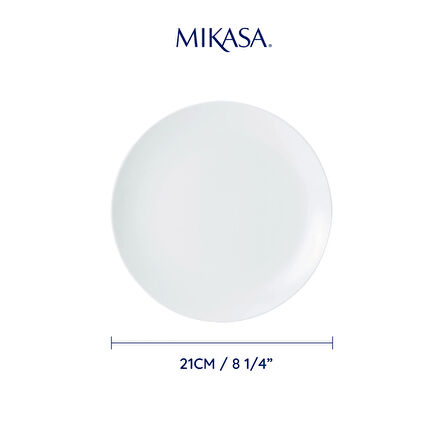 Mikasa MKCHSPLATEPK4 Chalk Porselen 4lü 21cm Tatlı Tabağı Seti