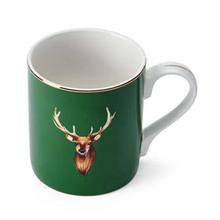 Mikasa MKCANSTAG Fine China 280ml Düz Taraflı Kupa Geyikli