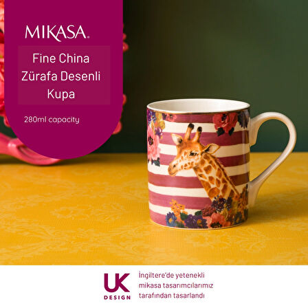 Mikasa MKWILDMUGGIR Wild At Heart Fine China 280ml Kupa Zürafa