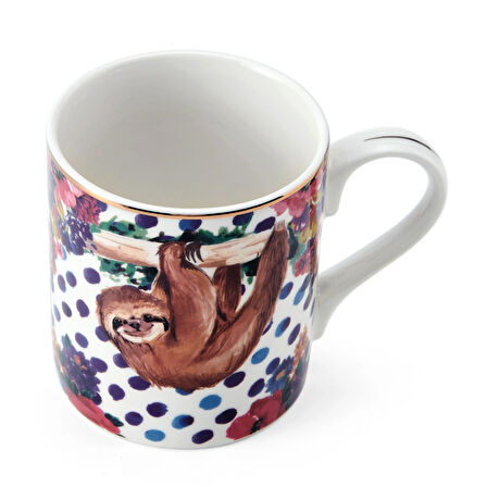 Mikasa MKWILDMUGSLO Wild At Heart Fine China 280ml Kupa Tembel Hayvan