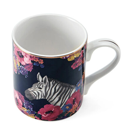 Mikasa MKWILDMUGZEB Wild At Heart Fine China 280ml Kupa Zebra