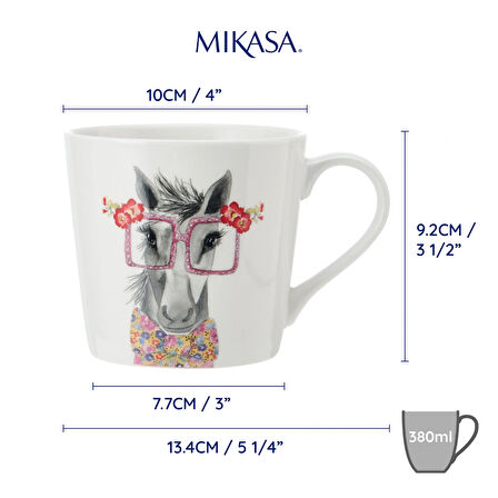 Mikasa MKTIPPMUGHRS Tipperleyhill 380ml Fine China Kupa At