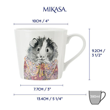 Mikasa MKTIPPMUGGPIG Tipperleyhill 380ml Fine China Kupa Gine Domuzu