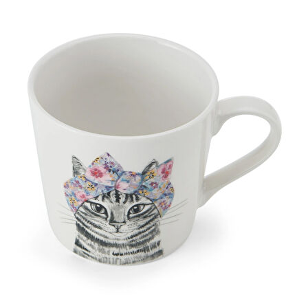 Mikasa MKTIPPMUGCAT Tipperleyhill 380ml Fine China Kupa Kedi