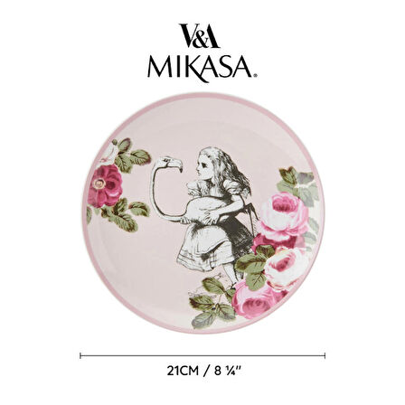 Mikasa x V&A Alice In Wonderland Porselen Fine China 21cm Pasta Tabak Seti 4lü