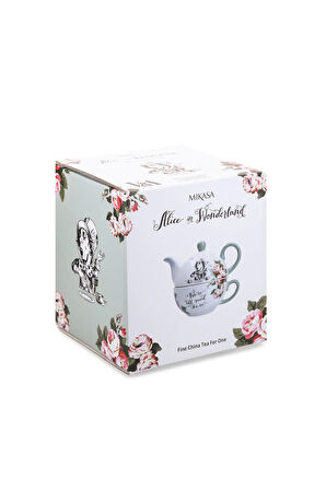 Mikasa x V&A Alice in Wonderland Fine China 420ml Porselen Tek Kişilik Çay Demleme Seti