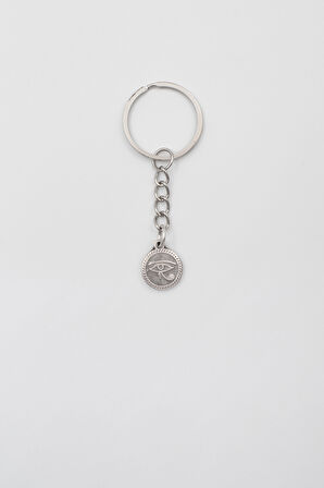 Horus'un Gözü Anahtarlık - Antik Gümüş Kaplama - Kadın Erkek