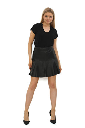 Soft Viskon Bluz-Siyah