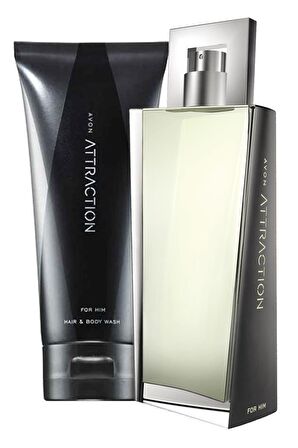 Avon Attraction Erkek Parfüm ve Saç Vücut Şampuanı Hediye Paketi
