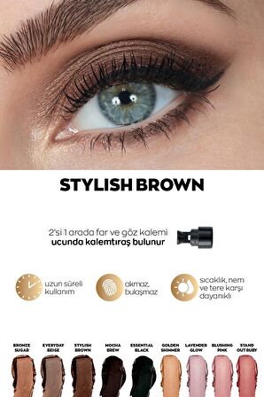 Avon Power Stay Shadow Stick Kalem Far Stylish Brown