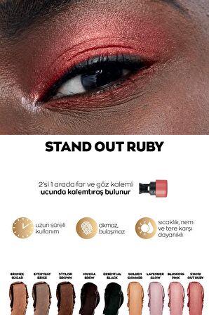 Avon Power Stay Shadow Stick Kalem Far Stand Out Ruby