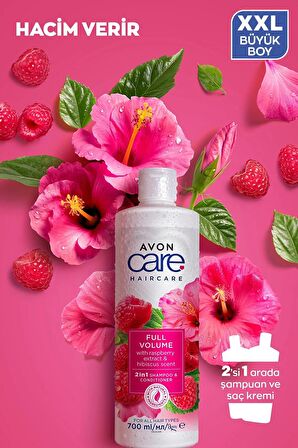 Avon Care Ahududu ve Hibiscus Kokulu Şampuan ve Saç Bakım Kremi 700 Ml.