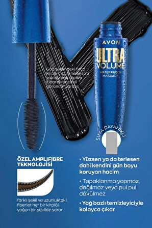 Avon Ultra Volume Suya Dayanıklı Maskara Navy