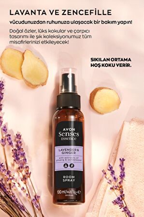 Avon Senses Essence Lavender & Ginger Lavanta ve Zencefil Kokulu Oda Spreyi 100 Ml.