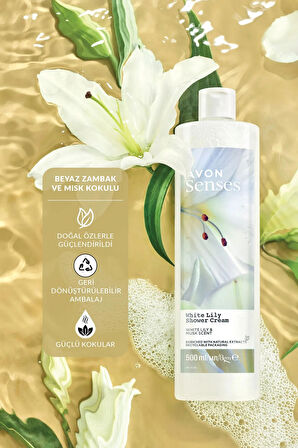 Avon Senses White Lily  Beyaz Zambak Kokulu Duş Jeli 500 Ml.