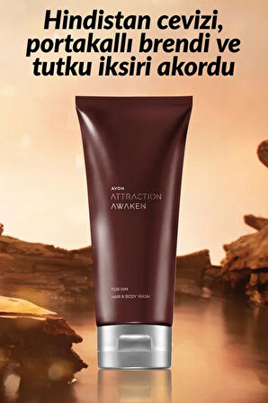 Avon Attraction Awaken Erkek Saç ve Vücut Şampuanı 200 Ml.