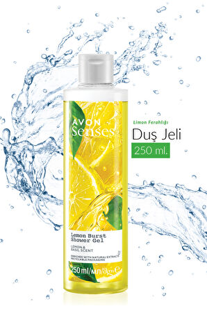 Avon Senses Lemon Burst Limon ve Reyhan Kokulu Duş Jeli 250 Ml.