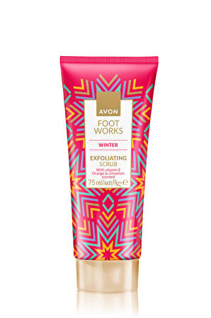 Avon Foot Work Winter Portakal ve Tarçın Kokulu E Vitaminli Ayak Scrubu 75 Ml.