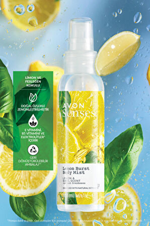 Avon Senses Lemon Burst Limon ve Reyhan Kokulu Vücut Spreyi 100 Ml.