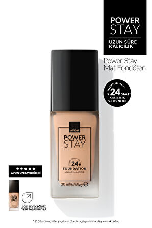 Power Stay Mat Fondöten 30 Ml. 435N Warm Deep Tan