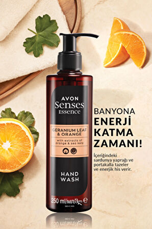 Avon Senses Essence Sardunya Yaprağı ve Partakal Kokulu Sıvı El Sabunu 250 Ml.