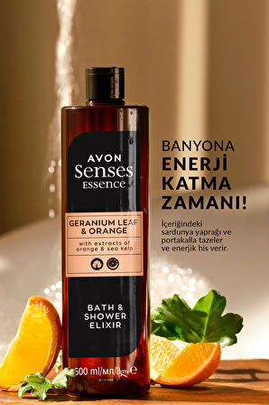 Avon Senses Essence Sardunya Yaprağı ve Partakal Kokulu Duş Jeli 500 Ml.