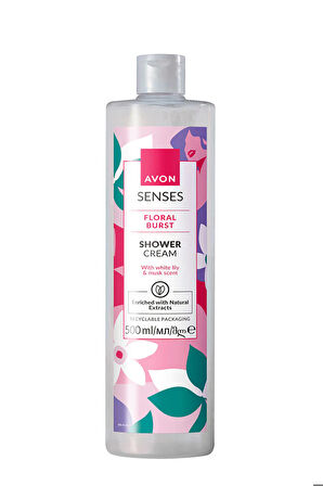 Avon Senses Floral Burst Zambak ve Misk Kokulu Duş Kremi 500 Ml.