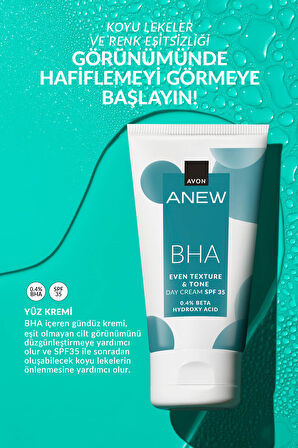 Anew BHA Cilt Tonu Görünümünü Düzgünleştiren Gündüz Kremi Spf 35 50 Ml.