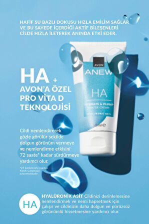 Anew Hyalüronik Asit İçeren Dolgun Görünüm Veren Su Bazlı Krem 50 Ml.