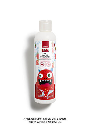 Kids 2 si 1 Arada Çocuklar İçin Çilek Kokulu Banyo ve Vücut Yıkama 200 Ml.