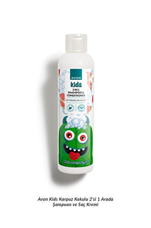 Kids 2 si 1 Arada Karpuz Kokulu Çocuk Saç Kremi ve Şampuanı 200 Ml.