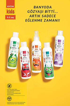 Kids 2 si 1 Arada Çocuklar İçin Lavanta Kokulu Banyo ve Vücut Yıkama 200 Ml.