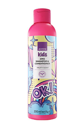 Kids OK 2 si 1 Arada Meyve Kokulu Şampuan ve Saç Kremi 200 Ml.