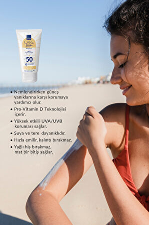 SUN+ PROTECT Yüz İçin Parlaklık Kontrolü Güneş Kremi SPF50 50 Ml.