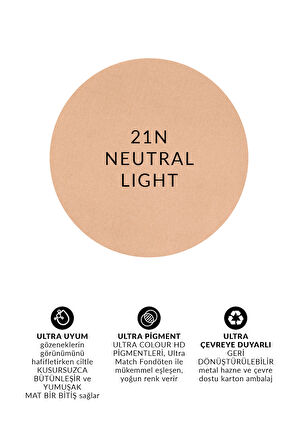 Ultra Colour Kompakt Pudra 21N Neutral Light