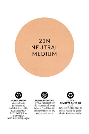 Ultra Colour Kompakt Pudra 23N Neutral Medium