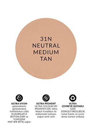 Ultra Colour Kompakt Pudra 31N Neutral Medium Tan
