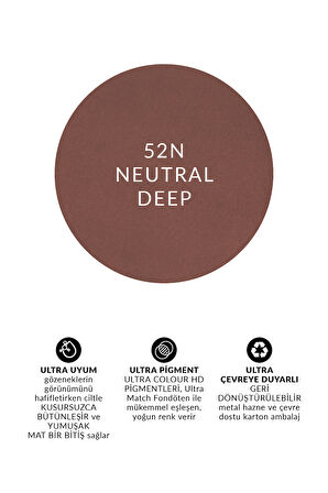 Ultra Colour Kompakt Pudra 52N Neutral Deep