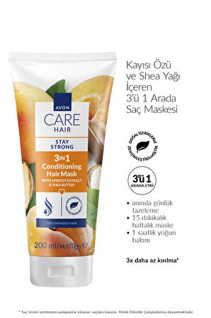 Care Kayısı Özü ve Shea Yağı İçeren 3’ü 1 Arada Saç Maskesi 200ml