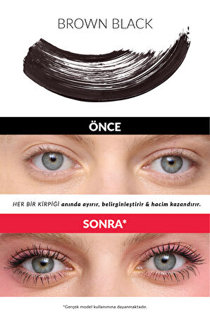 Fan-Omenal Hacim Veren & Tek Tek Ayıran Maskara Brown Black