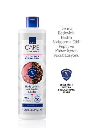 Care Derma Besleyici + Ekstra Sıkılaştırma Etkili Peptit ve Kahve İçeren Vücut Losyonu 400ml