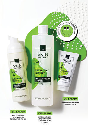 SK!N Mat Görünüm Veren Serum + Krem 50 Ml.
