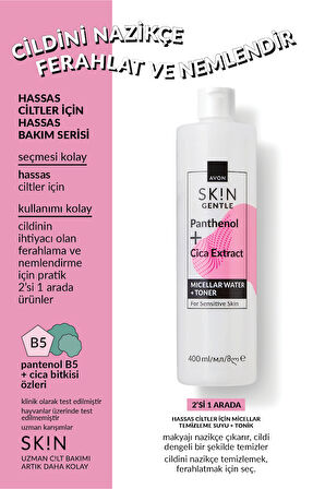 SK!N Hassas Ciltler İçin Micellar Temizleme Suyu + Tonik 400 Ml.