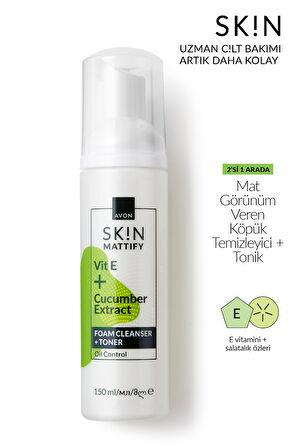 SK!N Mat Görünüm Veren Köpük Temizleyici + Tonik 150 Ml.