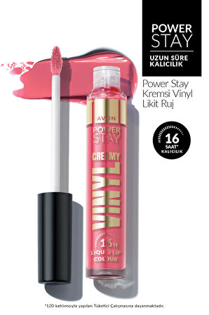Power Stay Kremsi Vinyl Likit Ruj - Prized Pink