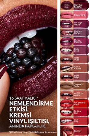 Power Stay Kremsi Vinyl Likit Ruj - Berry Boom