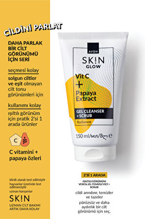 SK!N Işıltılı Görünüm Veren Jel Temizleyici + Scrub 150 Ml.